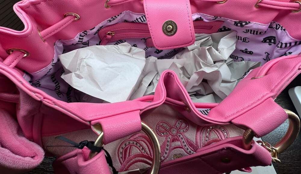 Juicy Couture Lovers Club Daydreamer Tote Bag in Pink Y2K - Picture 6 of 7